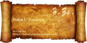 Habel Zsuzsa névjegykártya